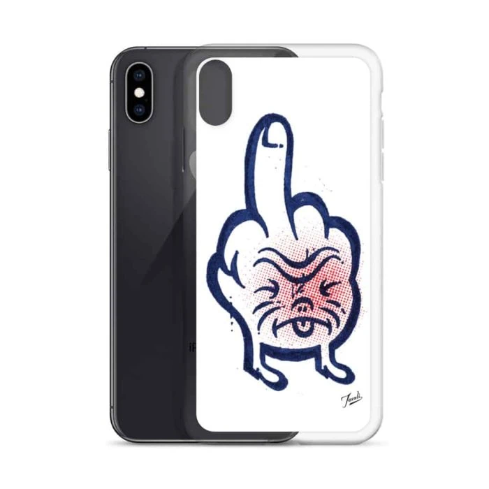iphone-case-iphone-xs-max-case-with-phone-636bcd9d65d3f.jpg "Don't Call Me" iPhone Case - artwork by Canadian artist Gary Taxali