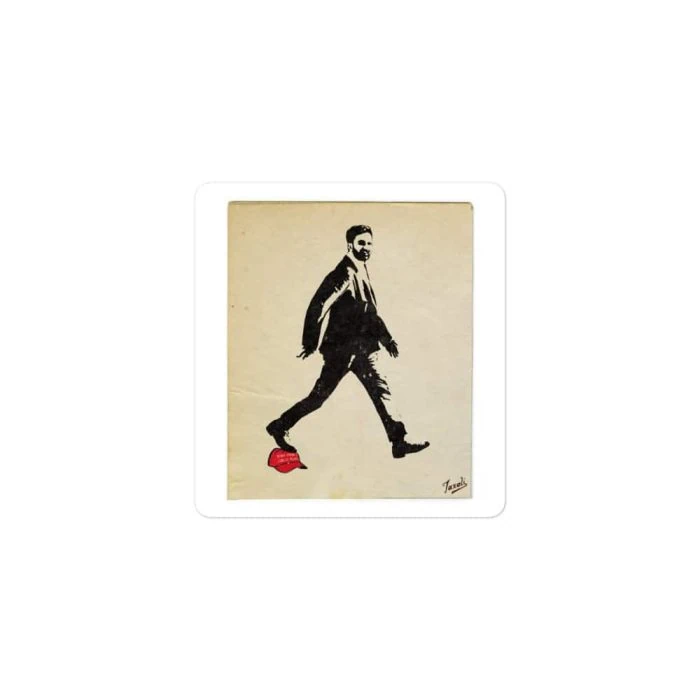 kiss-cut-stickers-white-3x3-default-690d0daf9e964.jpg Gary Taxali “Zohran Mamdani - America Becoming Great Again” Bubble-free stickers - pop art gift by Canadian artist Gary Taxali