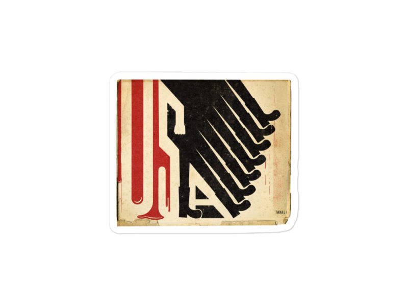 GARY TAXALI “ALL LOUD ON THE WESTERN FRONT” Bubble-free stickers