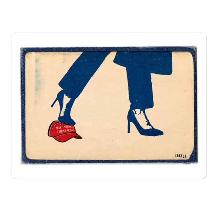 kiss-cut-stickers-white-5.5x5.5-default-66d3548fccf63.jpg Gary Taxali "Kamala 2024" Bubble-free stickers - artist merchandise by Canadian artist Gary Taxali