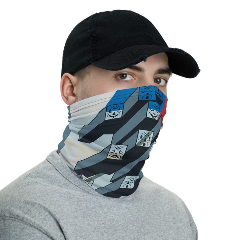 mockup-0b9bc715.jpg Mask/Neck Gaiter "30 Reasons" - artist designed clothing by Gary Taxali