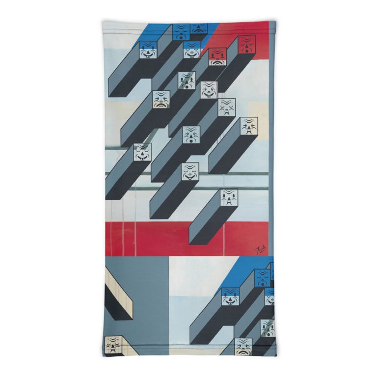 mockup-3f6a0ebc.jpg Mask/Neck Gaiter "30 Reasons" - artist designed clothing by Gary Taxali