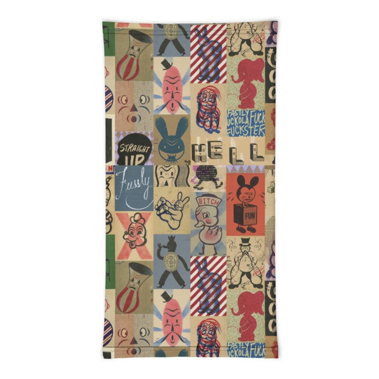 mockup-4e6b222d.jpg Mask/Neck Gaiter "Hindi Love Songs" - art fashion by Canadian artist Gary Taxali