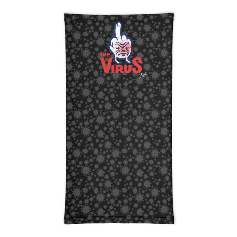 mockup-52344f3a.jpg Mask/Neck Gaiter "@#%&*! the Virus" - Black - art fashion by Canadian artist Gary Taxali