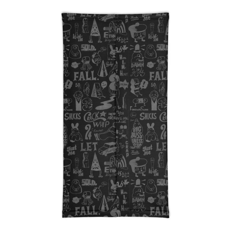 mockup-6facf196.jpg Mask/Neck Gaiter "Don't Let Me Fall" - pop art apparel by Canadian artist Gary Taxali