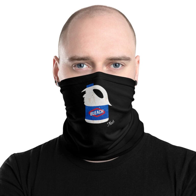 mockup-8d5e31b9.jpg Mask/Neck Gaiter "WARNING: Harmful if Consumed" - artist designed clothing by Gary Taxali