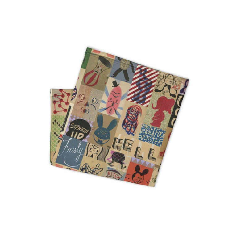 mockup-9afaacf7.jpg Mask/Neck Gaiter "Hindi Love Songs" - art fashion by Canadian artist Gary Taxali