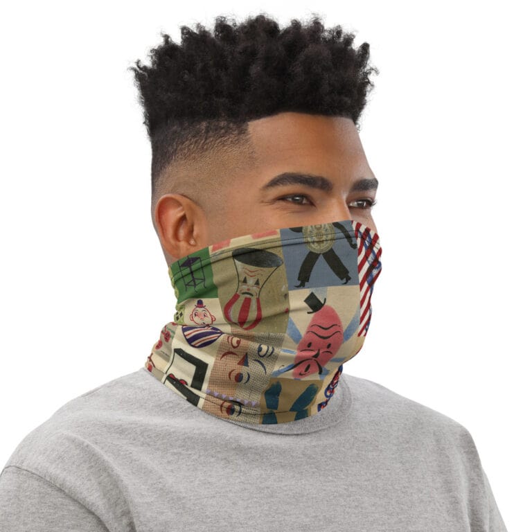 mockup-d7b38800.jpg Mask/Neck Gaiter "Hindi Love Songs" - art fashion by Canadian artist Gary Taxali