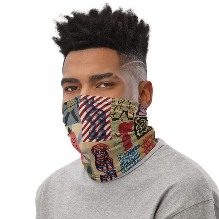 mockup-de210513.jpg Mask/Neck Gaiter "Hindi Love Songs" - art fashion by Canadian artist Gary Taxali