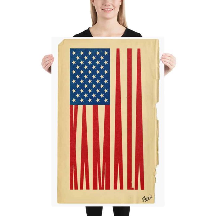 Gary Taxali "Kamala Flag" poster/sign - artist merchandise by Gary Taxali