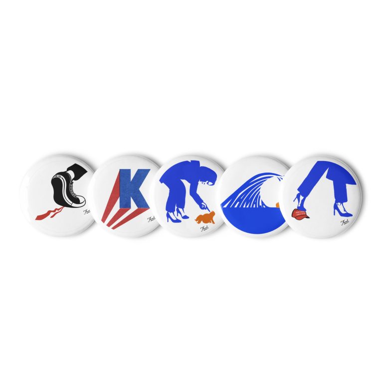 Gary Taxali “Kamala for President” buttons - Small - pop art gift by Gary Taxali