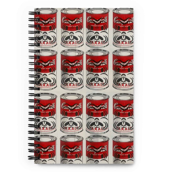 "Campbell's Condensed Taxali" Spiral notebook - pop art gift by Canadian artist Gary Taxali