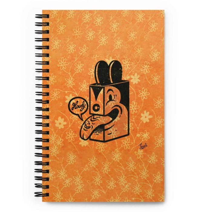 spiral-notebook-white-front-650a01e5666e8.jpg "Howdy" Spiral Gary Taxali Notebook - pop art gift by Gary Taxali