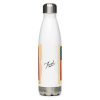 "Kamala Flag" Stainless steel water bottle - art gift by Canadian artist Gary Taxali
