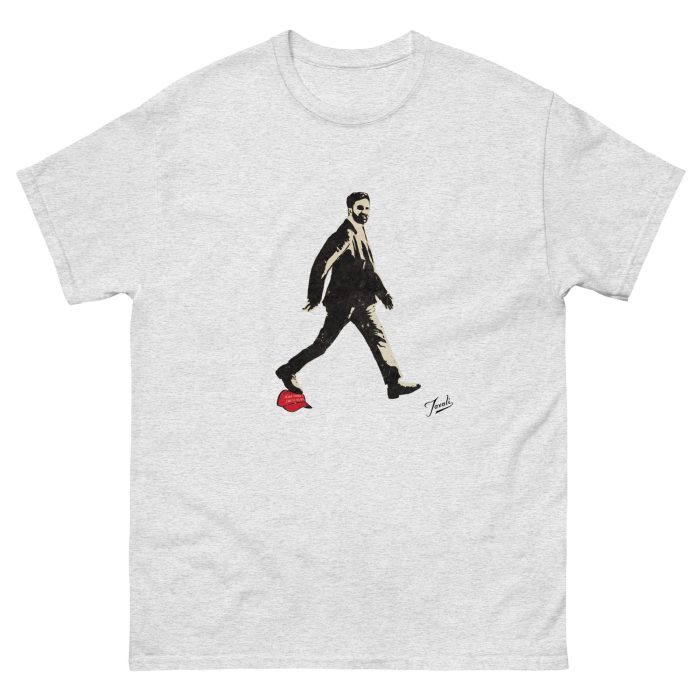 unisex-classic-tee-ash-front-690d0cf39f171.jpg GARY TAXALI “ZOHRAN MAMDANI – AMERICA BECOMING GREAT AGAIN” UNISEX CLASSIC T-SHIRT - LIGHT COLOURS - pop art apparel by Canadian artist Gary Taxali