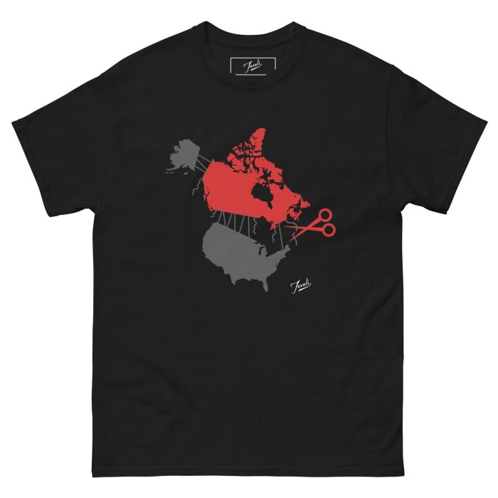 unisex-classic-tee-black-front-67f32cfd27c91.jpg GARY TAXALI “CUTTING TIES” UNISEX CLASSIC T-SHIRT - art fashion by Gary Taxali