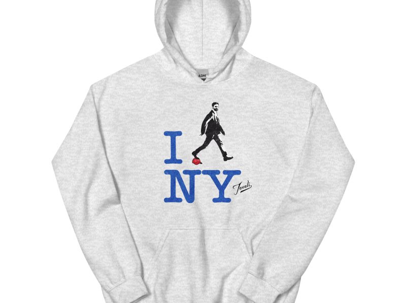 GARY TAXALI “ZOHRAN MAMDANI - I HEART NY” UNISEX HOODIE - LIGHT COLOURS