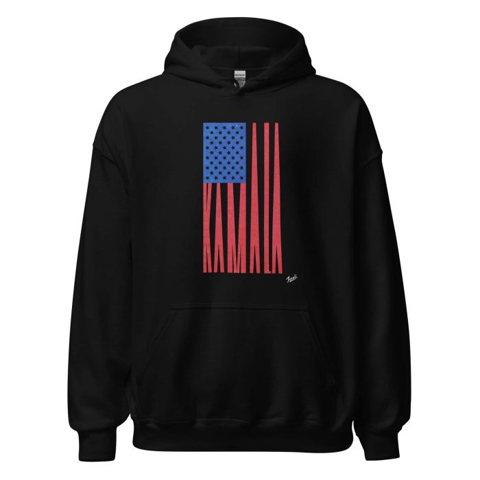 Gary Taxali “Kamala Flag Simple Graphic” Unisex Hoodie - artist designed clothing by Gary Taxali