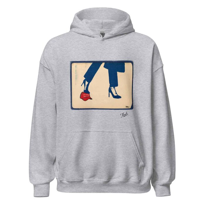 “Gary Taxali “Kamala 2024” Anti-MAGA Unisex Hoodie - Red and Light Colours - artist designed clothing by Gary Taxali