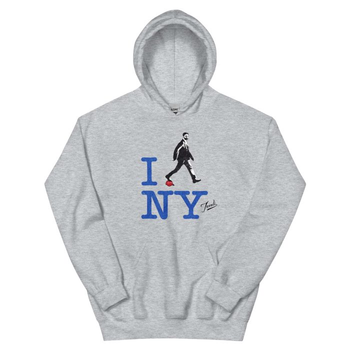 unisex-heavy-blend-hoodie-sport-grey-front-690f954f18a96.jpg GARY TAXALI “ZOHRAN MAMDANI - I HEART NY” UNISEX HOODIE - LIGHT COLOURS - pop art apparel by Canadian artist Gary Taxali