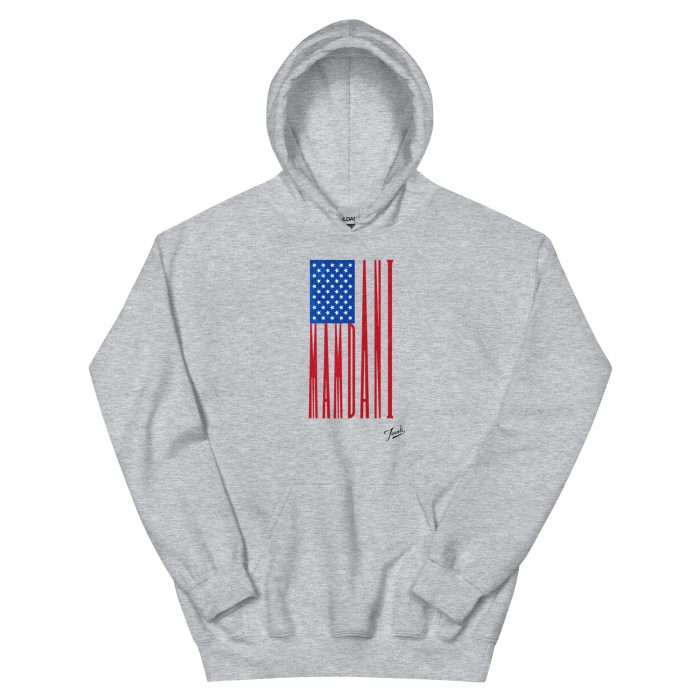 unisex-heavy-blend-hoodie-sport-grey-front-692f4ca599a5c.jpg GARY TAXALI “MAMDANI FLAG” UNISEX HOODIE - LIGHT COLOURS - artist designed clothing by Gary Taxali