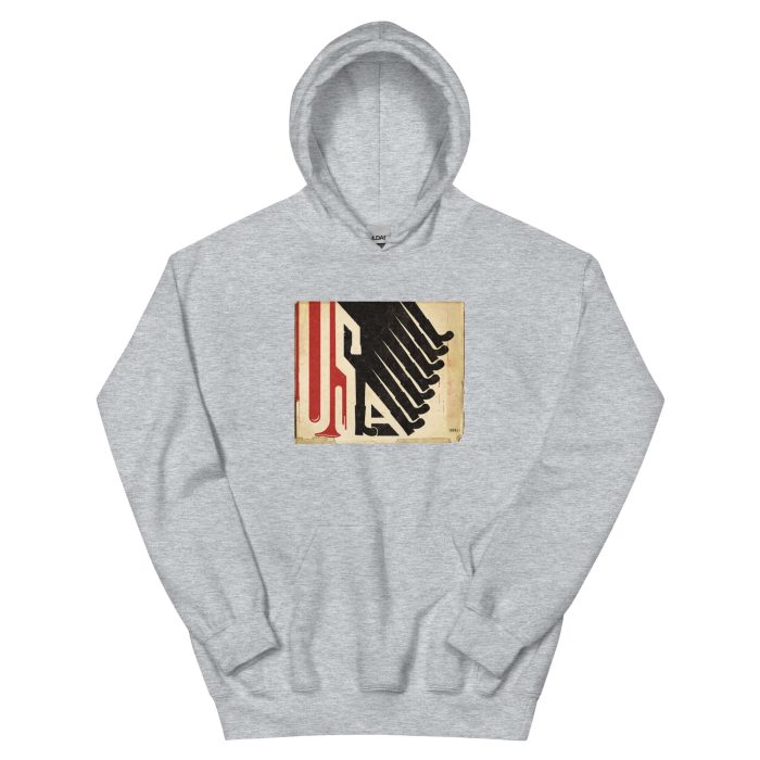 unisex-heavy-blend-hoodie-sport-grey-front-696fed7478f41.jpg GARY TAXALI “ALL LOUD ON THE WESTERN FRONT” Unisex Hoodie - artist designed clothing by Gary Taxali