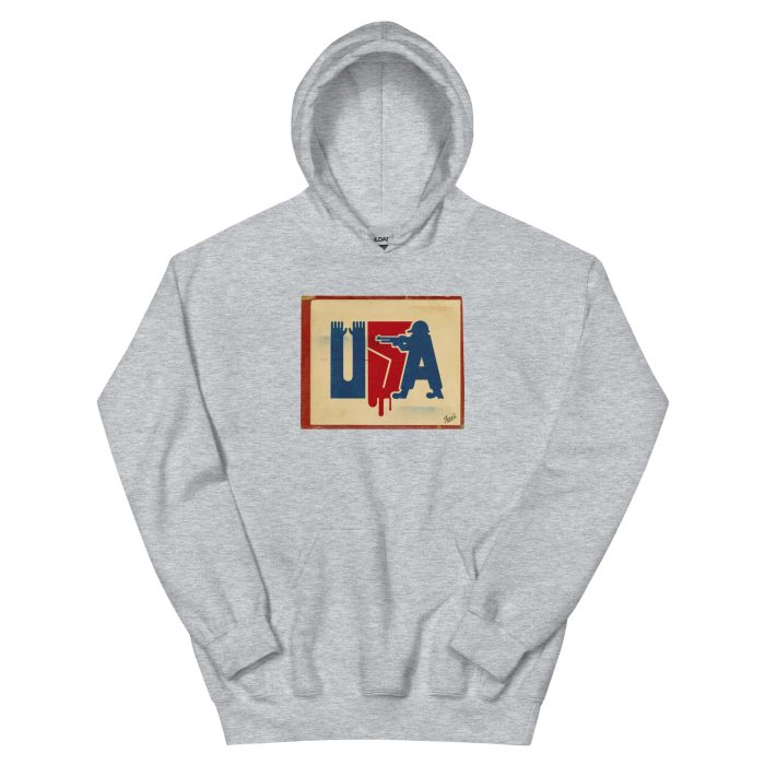unisex-heavy-blend-hoodie-sport-grey-front-6976b13320d15.jpg GARY TAXALI "STICK UP" UNISEX HOODIE - artist designed clothing by Gary Taxali