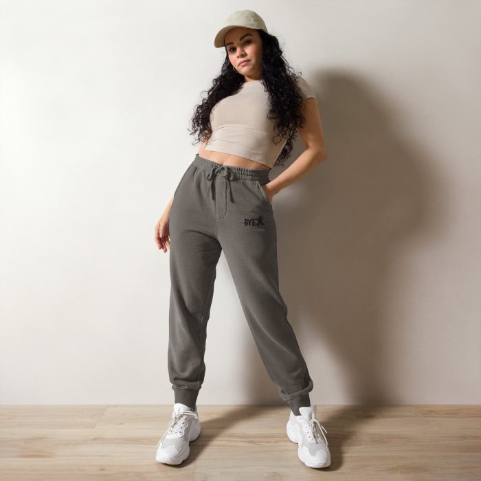 unisex-pigment-dyed-sweatpants-pigment-black-front-67670affa44af.jpg Gary Taxali "Bye" on unisex pigment-dyed sweatpants - artist designed clothing by Gary Taxali