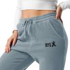 Gary Taxali "Bye" on unisex pigment-dyed sweatpants - artist designed clothing by Gary Taxali