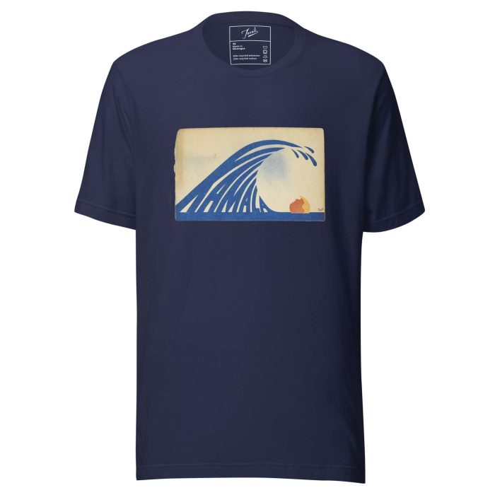 unisex-staple-eco-t-shirt-navy-front-66d3bbafd1d41.jpg Gary Taxali “Kamala Wave” Unisex T-Shirt - art fashion by Gary Taxali