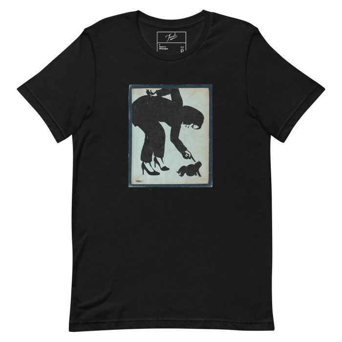 unisex-staple-t-shirt-black-front-66d36df8e65d6.jpg Gary Taxali “Shame ” Unisex T-Shirt - art fashion by Gary Taxali