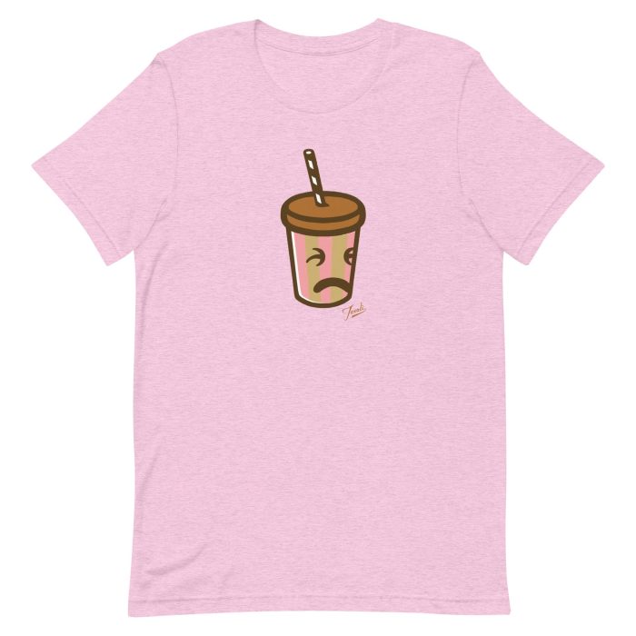 unisex-staple-t-shirt-heather-prism-lilac-front-655293f4ae50a.jpg "Soft Drink" Unisex Gary Taxali t-shirt - artist designed clothing by Gary Taxali