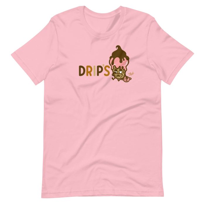 unisex-staple-t-shirt-pink-front-6508864a4ceda.jpg "DRIP'S Ice Cream" Unisex Gary Taxali t-shirt - pop art apparel by Gary Taxali