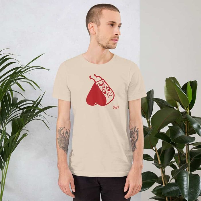 "Upside Down Heart" Unisex Gary Taxali t-shirt - art fashion by Canadian artist Gary Taxali