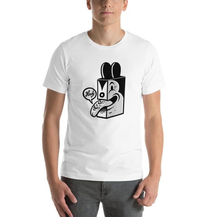 "Howdy" Unisex Gary Taxali t-shirt - pop art apparel by Canadian artist Gary Taxali