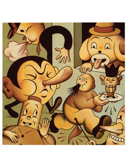 "Whew Friends" Limited Edition Giclée Print - limited edition print by Canadian artist Gary Taxali