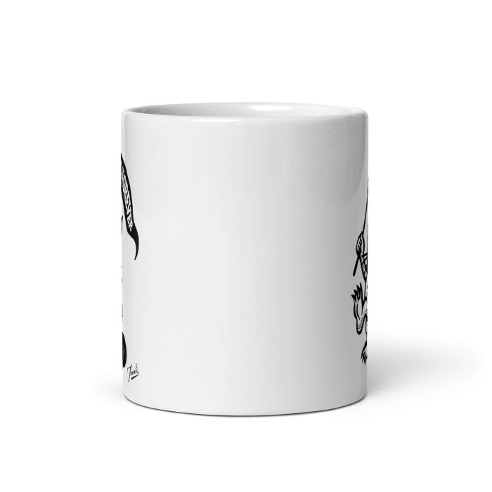 white-glossy-mug-white-11-oz-front-view-6536b26c193c0.jpg "Wild Forever" Glossy Gary Taxali Mug - artist merchandise by Canadian artist Gary Taxali