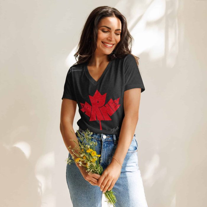 womens-relaxed-v-neck-t-shirt-dark-grey-heather-front-67d5b8f9c2051.jpg GARY TAXALI “CARNEY” WOMEN’S RELAXED V-NECK T-SHIRT - art fashion by Gary Taxali