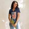 “Gary Taxali “Kamala Flag” Women’s relaxed v-neck t-shirt - pop art apparel by Gary Taxali