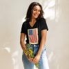 “Gary Taxali “Kamala Flag” Women’s relaxed v-neck t-shirt - pop art apparel by Gary Taxali