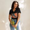 “Gary Taxali “Kamala Heel” Women’s relaxed v-neck t-shirt - artist designed clothing by Canadian artist Gary Taxali