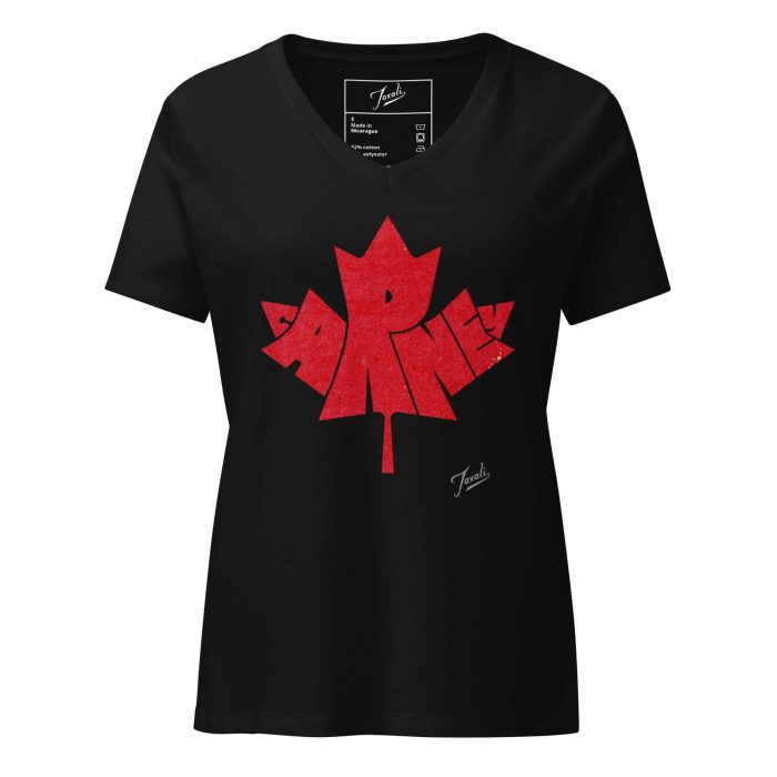 womens-relaxed-v-neck-t-shirt-solid-black-blend-front-67d5b8f9c0d8a.jpg GARY TAXALI “CARNEY” WOMEN’S RELAXED V-NECK T-SHIRT - art fashion by Gary Taxali