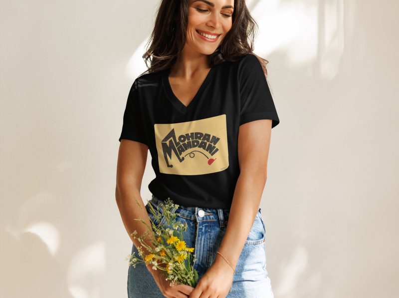 GARY TAXALI “MAMDANI KICKS” WOMEN’S RELAXED V-NECK T-SHIRT