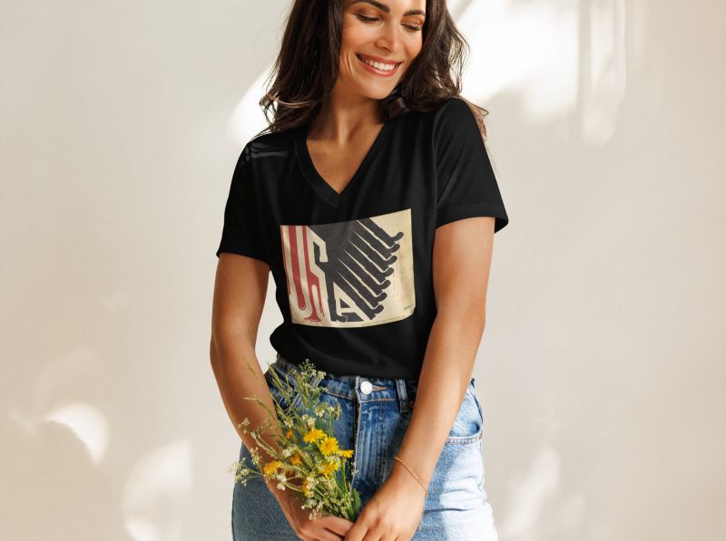 GARY TAXALI "ALL LOUD ON THE WESTERN FRONT" Women’s relaxed v-neck t-shirt