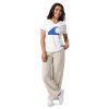 Gary Taxali “Wave” Women’s relaxed v-neck t-shirt - White - artist designed clothing by Gary Taxali
