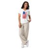 Gary Taxali “Kamala Flag Simple Graphic” Women’s relaxed v-neck t-shirt - White - pop art apparel by Canadian artist Gary Taxali