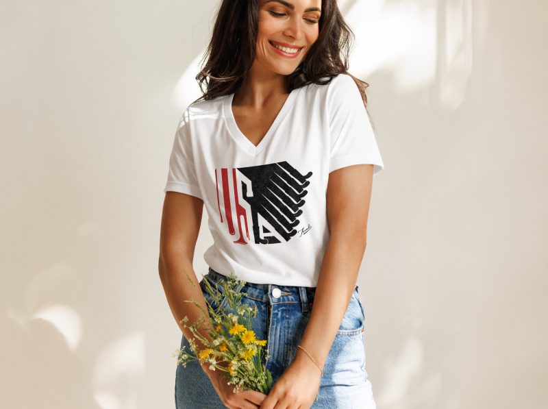 GARY TAXALI "ALL LOUD ON THE WESTERN FRONT" Women’s relaxed v-neck t-shirt